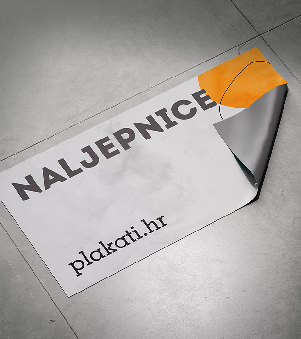 Naljepnice - unutarnje / vanjske / podne / zidneBez plastifikacije